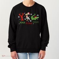 Heaux Heaux Heaux Cajun Christmas Crawfish Pelican Alligator Women's Sweatshirt thumb 0