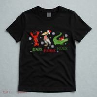 Heaux Heaux Heaux Cajun Christmas Crawfish Pelican Alligator T-Shirt thumb 5