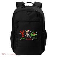 Heaux Heaux Heaux Cajun Christmas Crawfish Pelican Alligator Backpack thumb 0