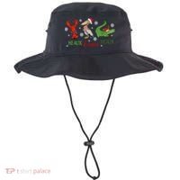 Heaux Heaux Heaux Cajun Christmas Crawfish Pelican Alligator Bucket Hat thumb 0