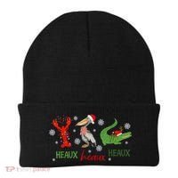 Heaux Heaux Heaux Cajun Christmas Crawfish Pelican Alligator Beanie thumb 0