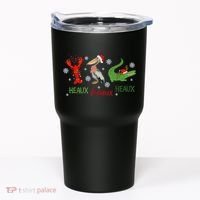Heaux Heaux Heaux Cajun Christmas Crawfish Pelican Alligator Tumbler thumb 0