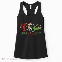 Heaux Heaux Heaux Cajun Christmas Crawfish Pelican Alligator Women's Tank Top thumb 0