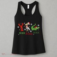 Heaux Heaux Heaux Cajun Christmas Crawfish Pelican Alligator Women's Tank Top thumb 3