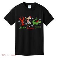 Heaux Heaux Heaux Cajun Christmas Crawfish Pelican Alligator Kids T-Shirt thumb 0