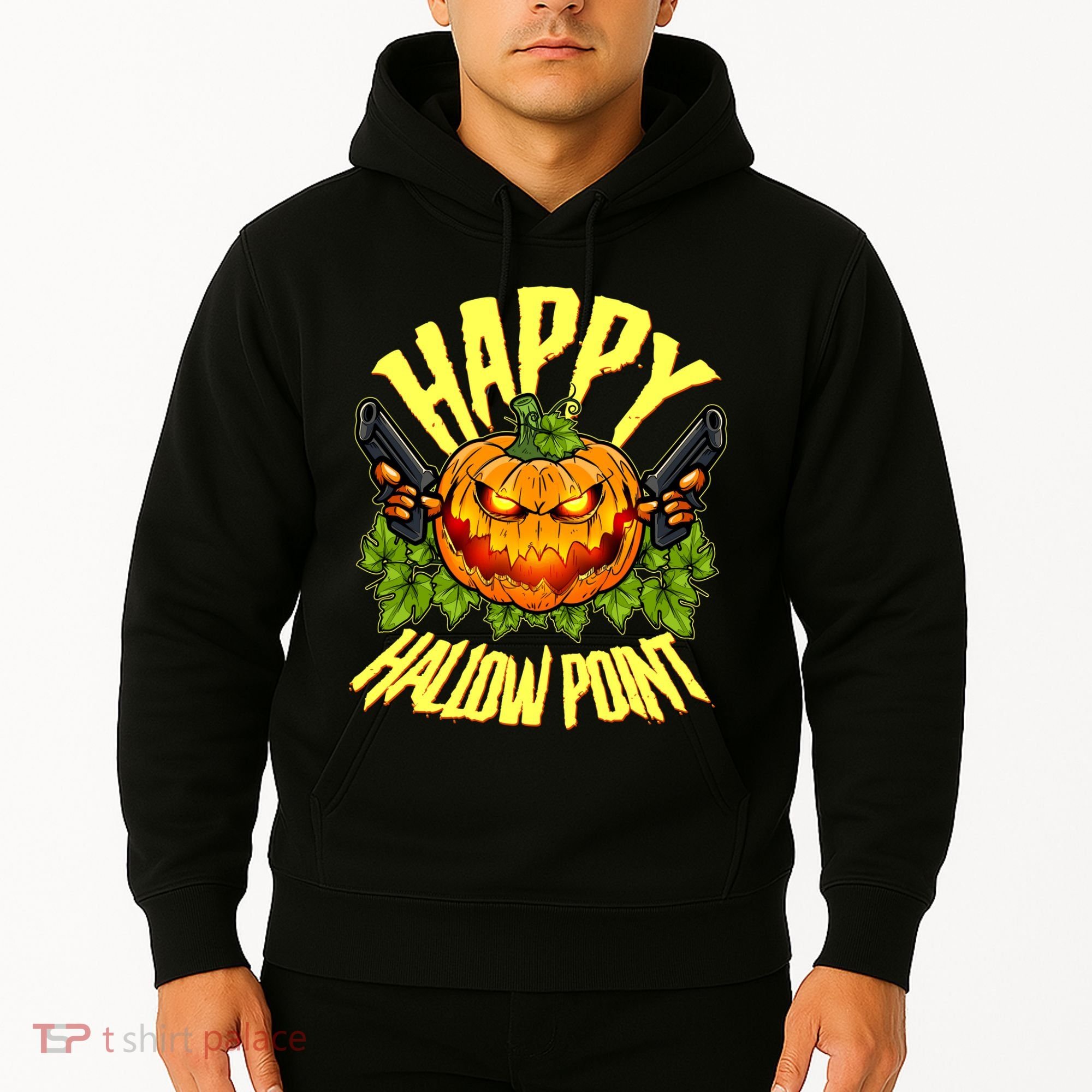 Halloween Happy Hallow Point Pumpkin Gunner Hoodie