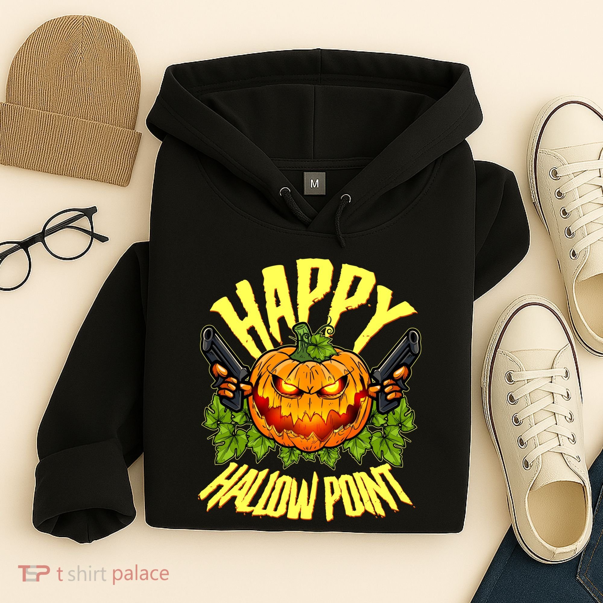 Halloween Happy Hallow Point Pumpkin Gunner Hoodie