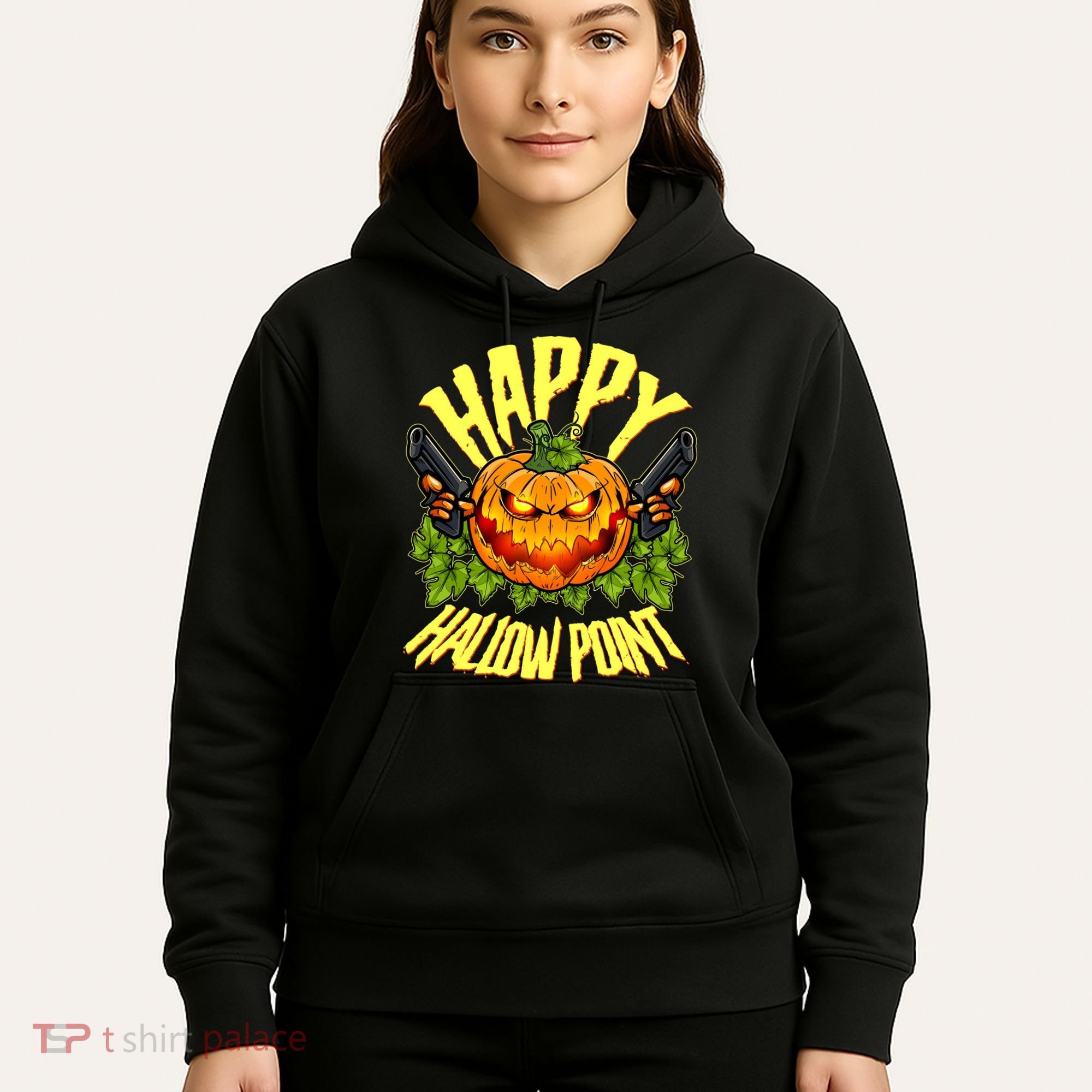 Halloween Happy Hallow Point Pumpkin Gunner Hoodie
