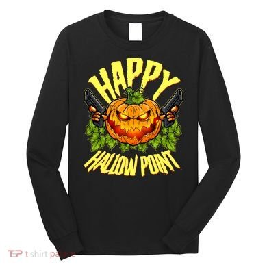 Halloween Happy Hallow Point Pumpkin Gunner Long Sleeve Shirt