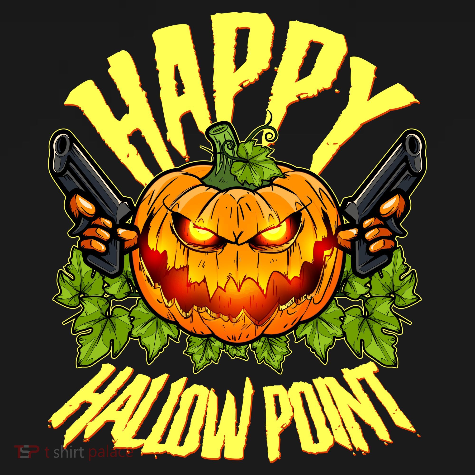 Halloween Happy Hallow Point Pumpkin Gunner Long Sleeve Shirt