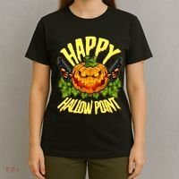 Halloween Happy Hallow Point Pumpkin Gunner T-Shirt thumb 4