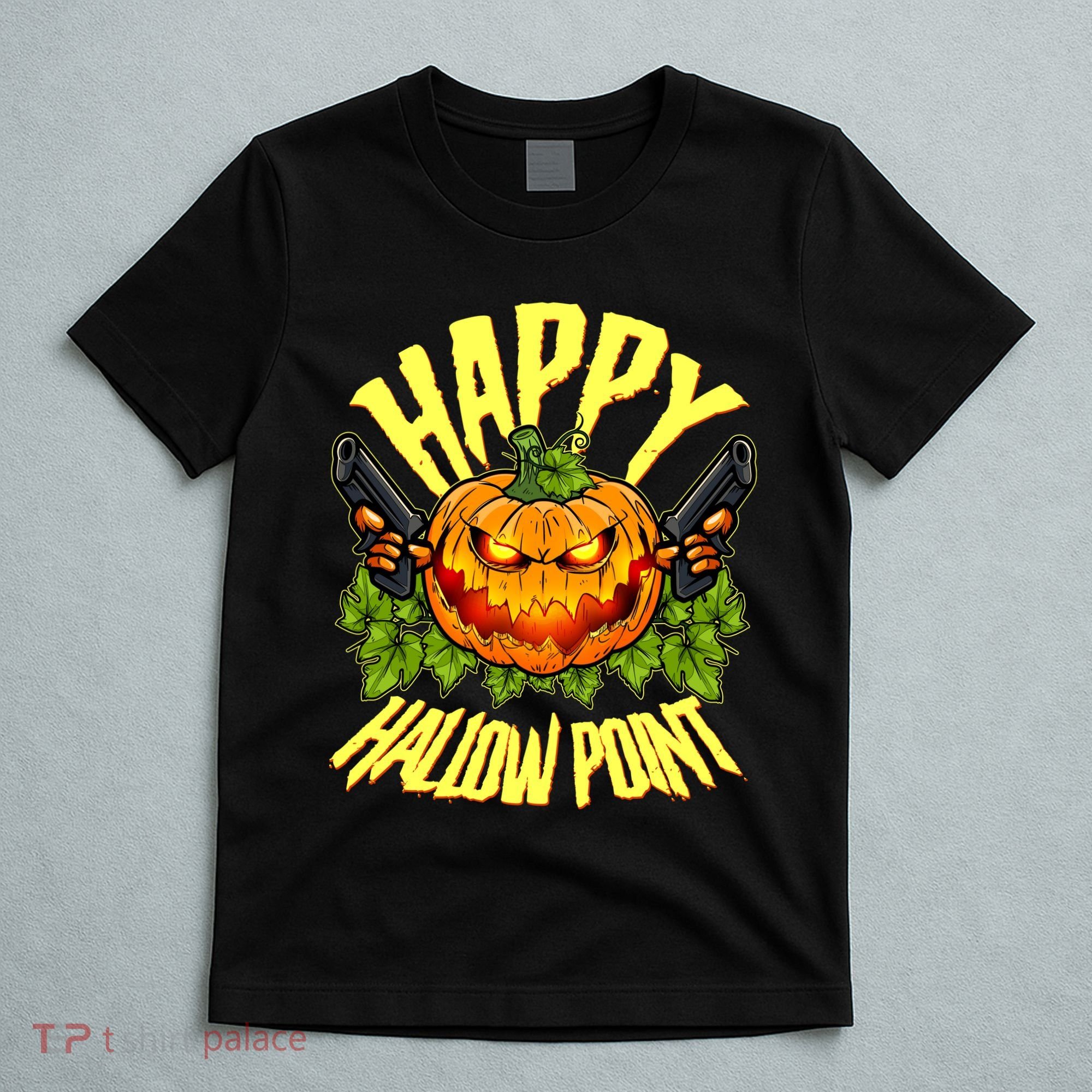 Halloween Happy Hallow Point Pumpkin Gunner T-Shirt