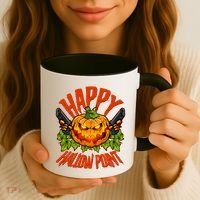 Halloween Happy Hallow Point Pumpkin Gunner Coffee Mug thumb 3