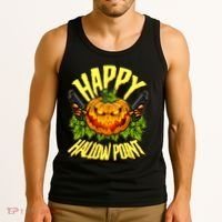 Halloween Happy Hallow Point Pumpkin Gunner Tank Top thumb 3