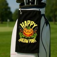 Halloween Happy Hallow Point Pumpkin Gunner Golf Towel thumb 2