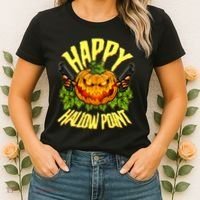 Halloween Happy Hallow Point Pumpkin Gunner Women's T-Shirt thumb 2