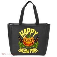 Halloween Happy Hallow Point Pumpkin Gunner Tote Bag thumb 0