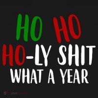 Ho Ho Holy Sh*t What A Year Funny Christmas Backpack thumb 2