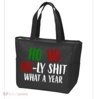 Ho Ho Holy Sh*t What A Year Funny Christmas Tote Bag thumb 3
