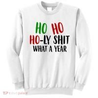 Ho Ho Holy Sh*t What A Year Funny Christmas Sweatshirt thumb 0