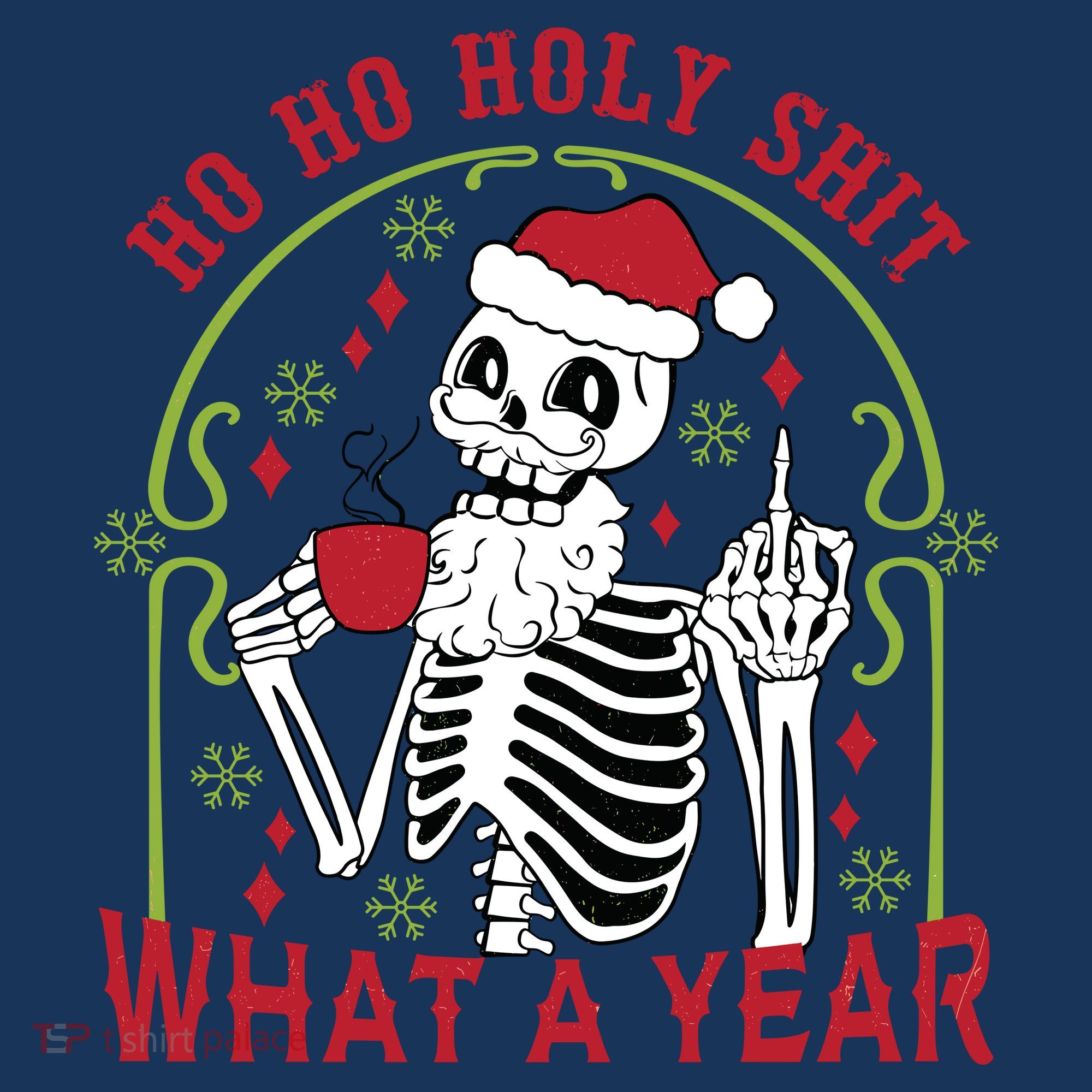 Ho Ho Holy Sht What A Year Skeleton Santa Christmas Gifts Women's Hoodie