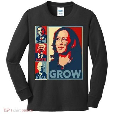 Hope Hate Heal Grow Kids Long Sleeve Shirt