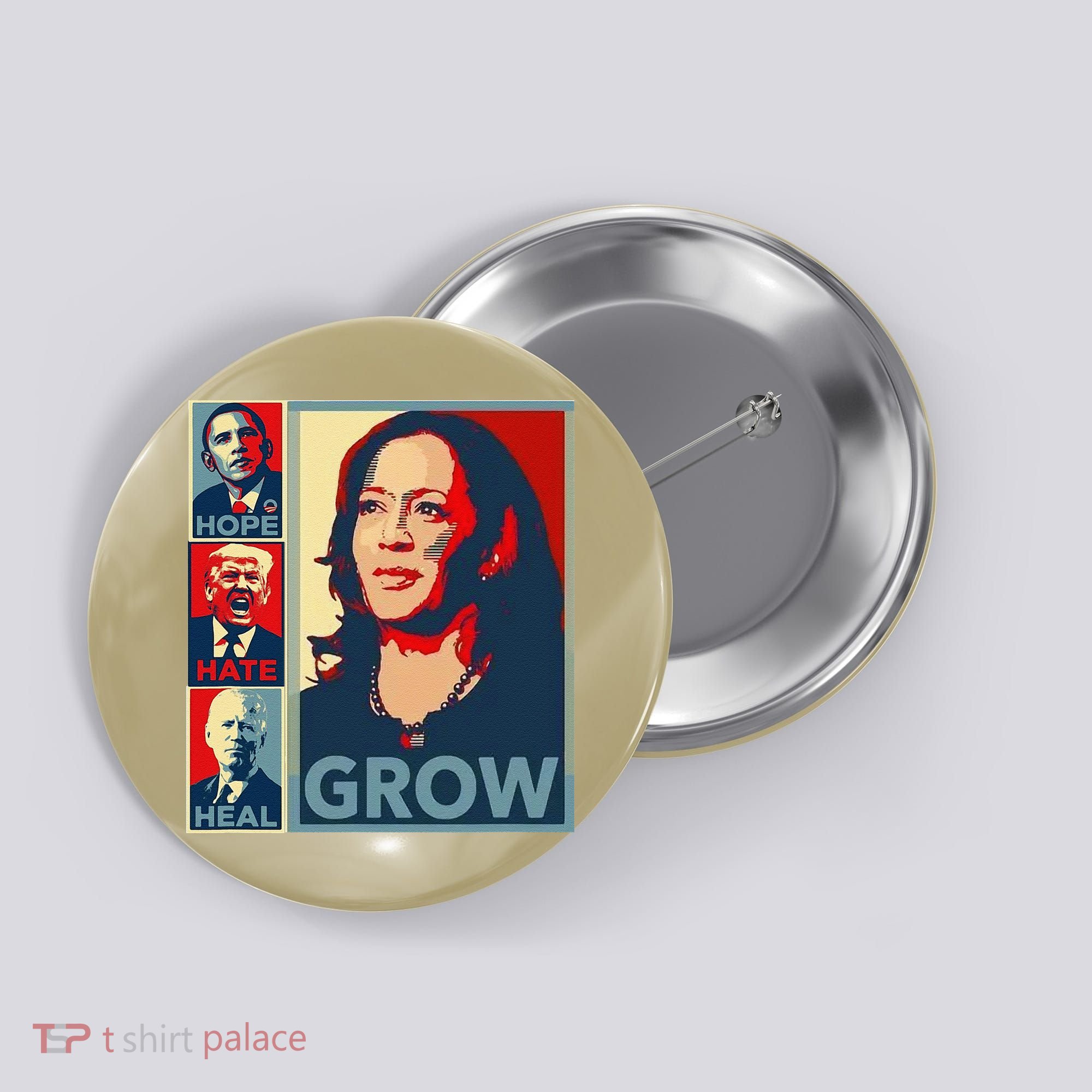 Hope Hate Heal Grow Button