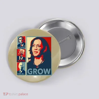 Hope Hate Heal Grow Button
