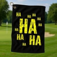 Ha Ha Ha Funny Comic Joke Golf Towel thumb 1