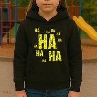 Ha Ha Ha Funny Comic Joke Kids Hoodie thumb 3