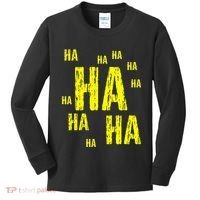 Ha Ha Ha Funny Comic Joke Kids Long Sleeve Shirt thumb 0