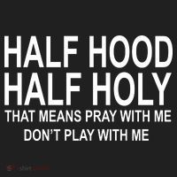 Half Hood Half Holy Pray With Me Funny Golf Towel thumb 3
