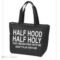 Half Hood Half Holy Pray With Me Funny Tote Bag thumb 3