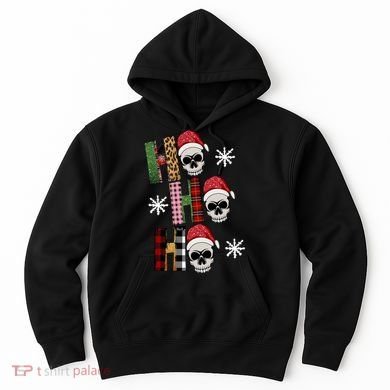 Ho Ho Ho Santa XMas Skulls Hoodie