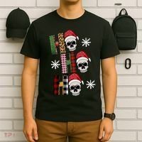 Ho Ho Ho Santa XMas Skulls T-Shirt thumb 6