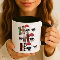 Ho Ho Ho Santa XMas Skulls Coffee Mug thumb 3