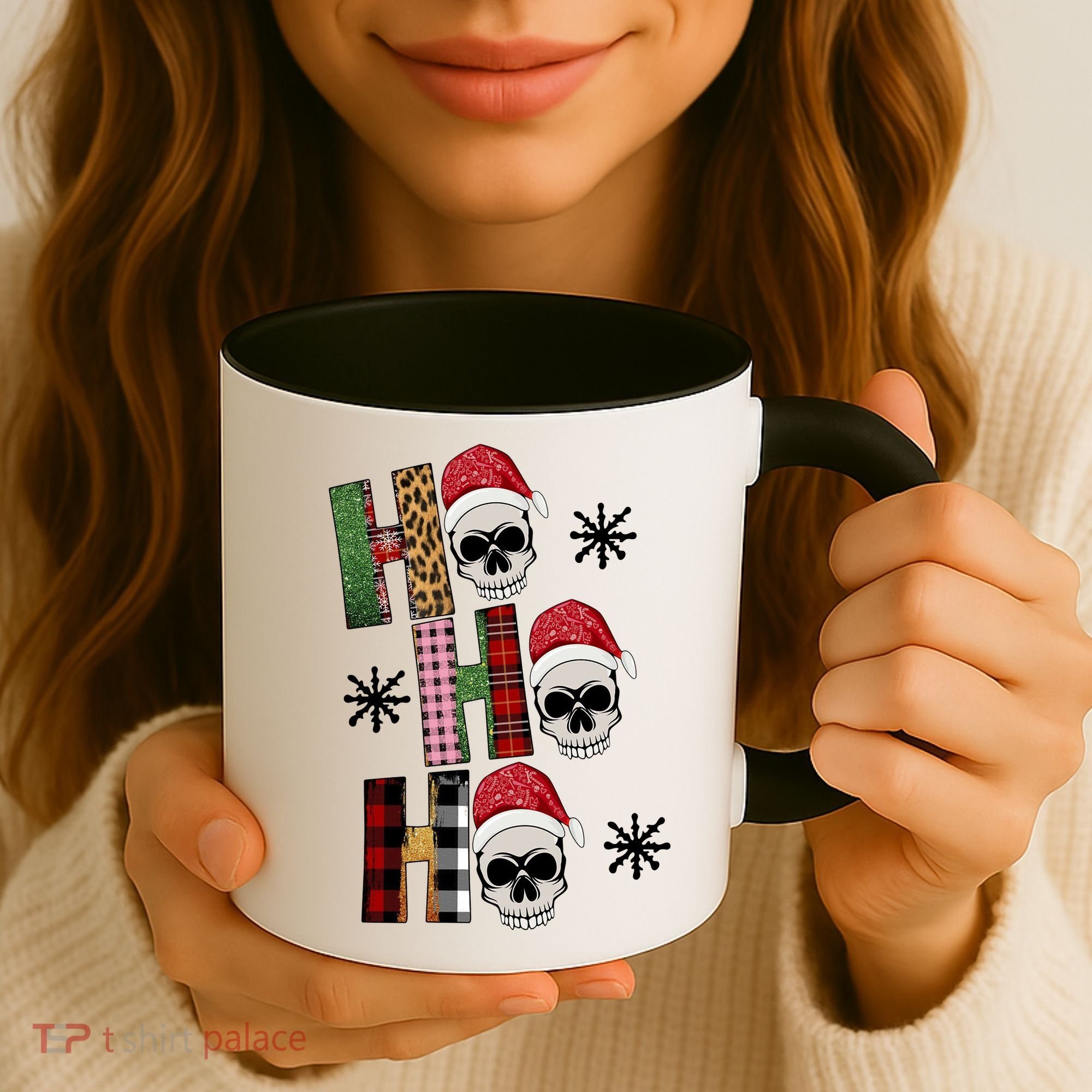 Ho Ho Ho Santa XMas Skulls Coffee Mug