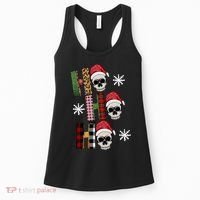 Ho Ho Ho Santa XMas Skulls Women's Tank Top thumb 0