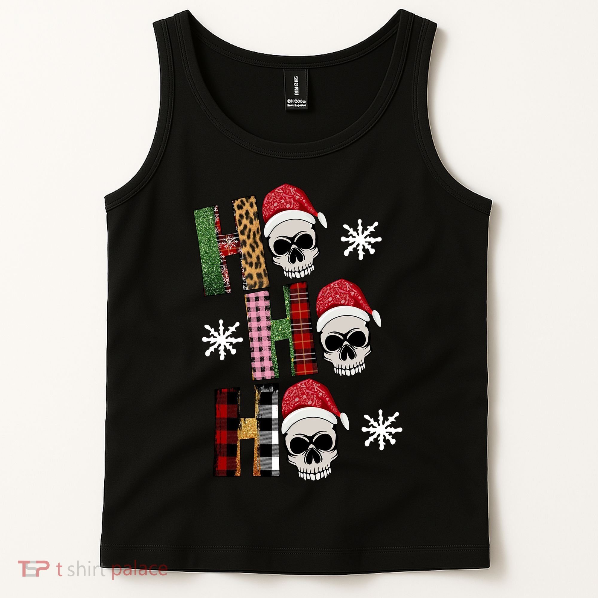 Ho Ho Ho Santa XMas Skulls Tank Top