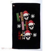 Ho Ho Ho Santa XMas Skulls Golf Towel thumb 0