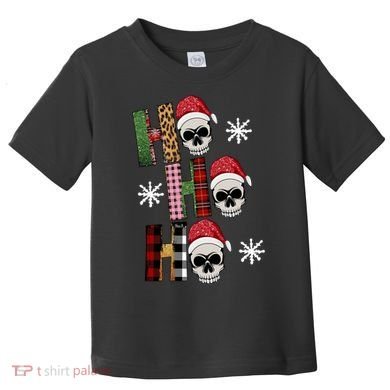 Ho Ho Ho Santa XMas Skulls Toddler T-Shirt