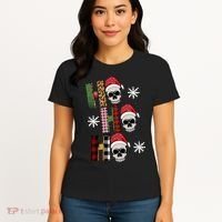 Ho Ho Ho Santa XMas Skulls Women's T-Shirt thumb 4