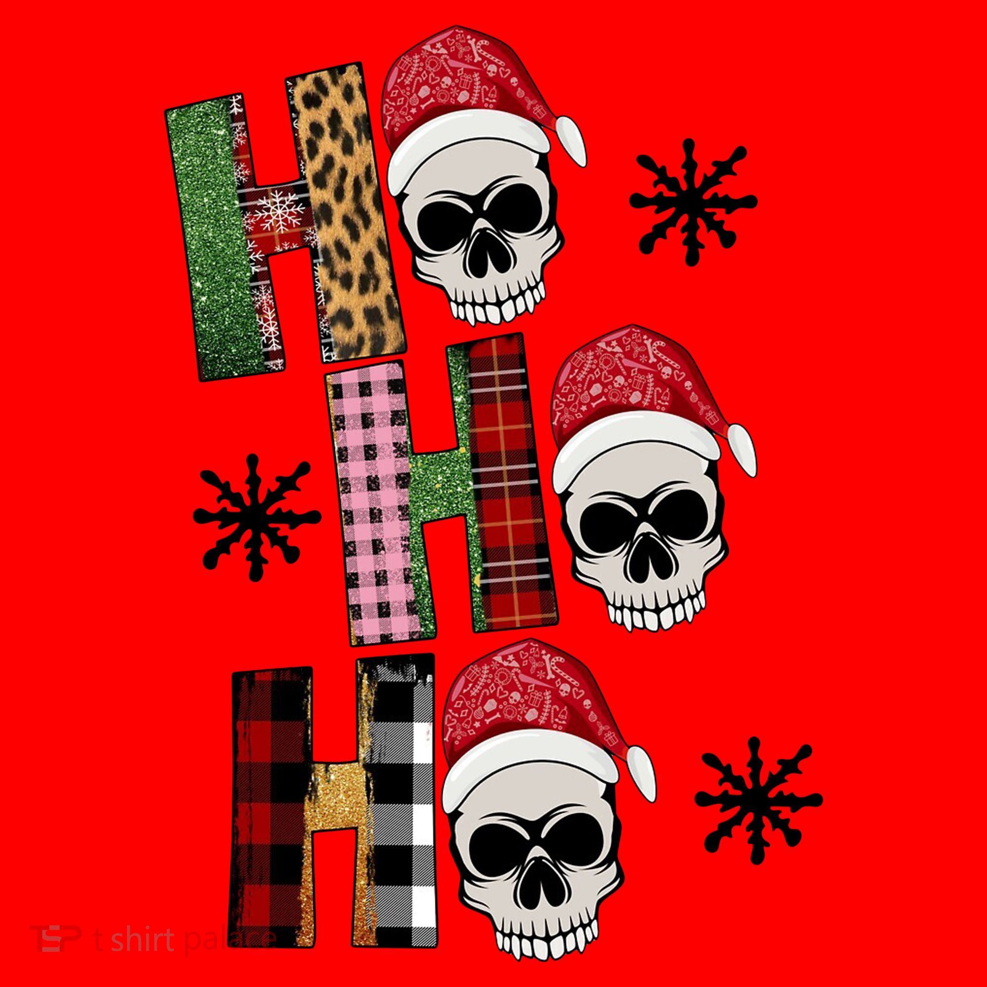 Ho Ho Ho Santa XMas Skulls Santa Hat
