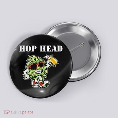 Hop Head Ipa Craft Beer Lover Bier Prost Cheers Button