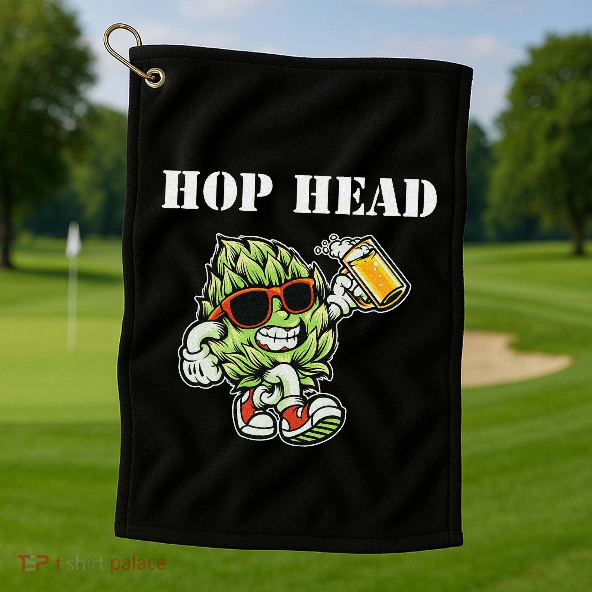 Hop Head Ipa Craft Beer Lover Bier Prost Cheers Golf Towel