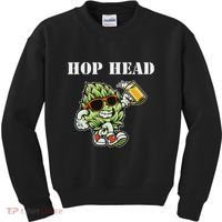 Hop Head Ipa Craft Beer Lover Bier Prost Cheers Kids Sweatshirt thumb 0
