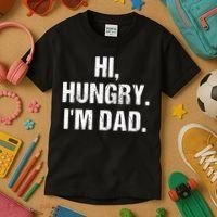 Hi Hungry I'm Dad Kids T-Shirt thumb 3