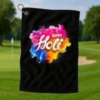 Happy Holi India Hindu Celebration Golf Towel thumb 1