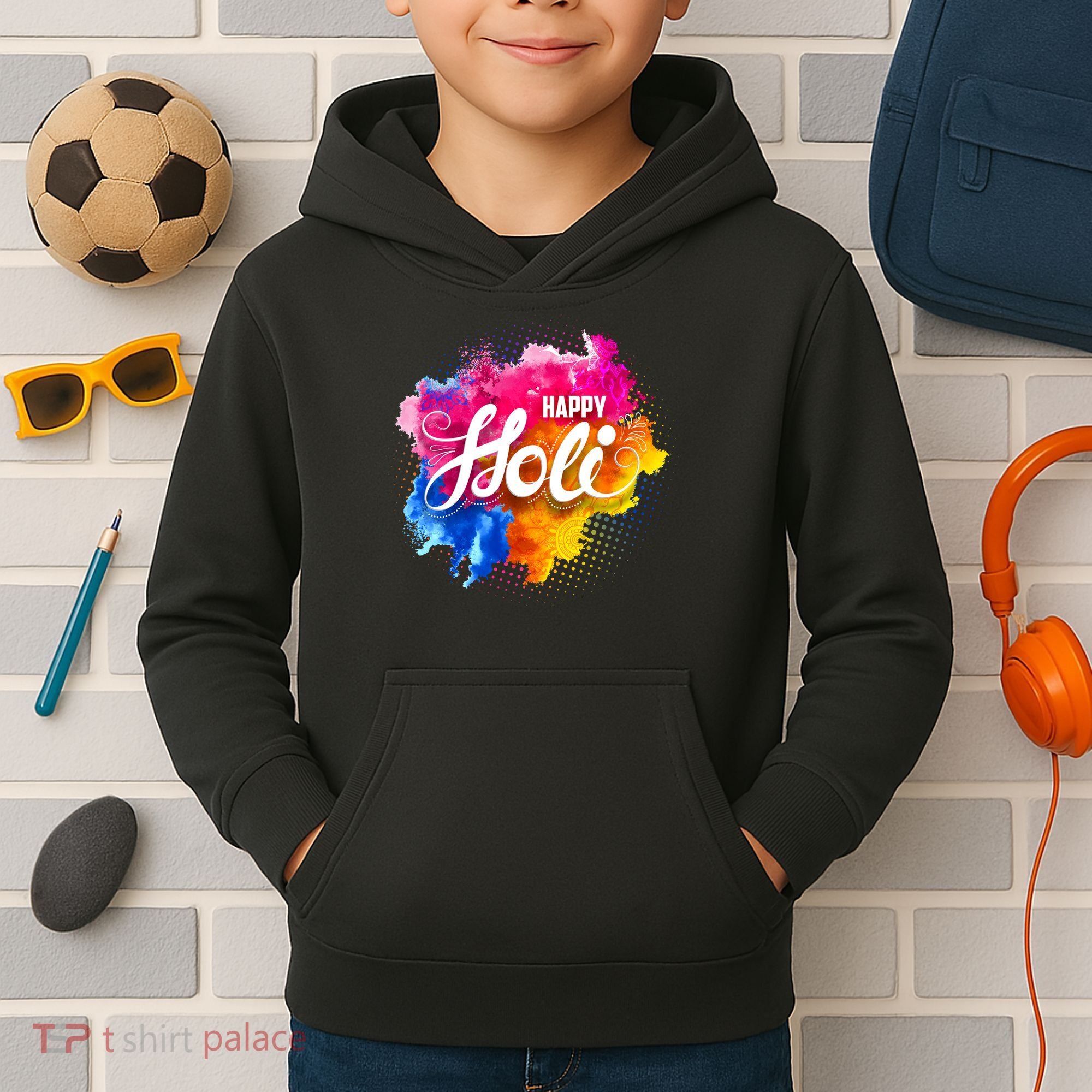 Happy Holi India Hindu Celebration Kids Hoodie