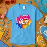 Happy Holi India Hindu Celebration Kids T-Shirt thumb 3